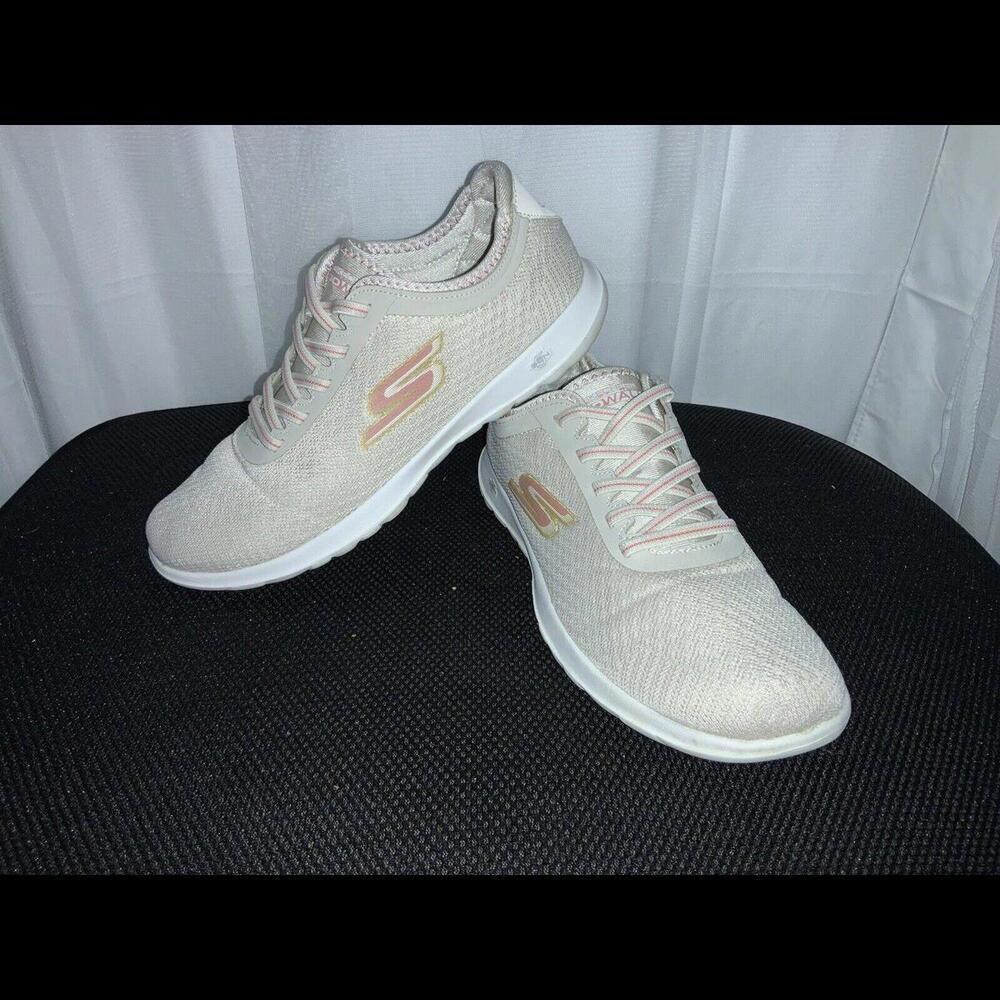 Skechers Womens On The Go Lite Impulse Offwhite/Pink Size 8.5